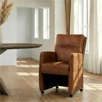 Leren eetkamerstoel Sharp, Huis en Inrichting, Stoelen, Ophalen of Verzenden, Nieuw, Leer, Eigentijds, Modern