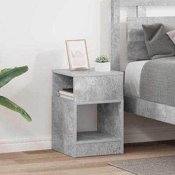 vidaXL Bijzettafel 2 st Beton Grijs 30,5 x 30 x 45 cm, Verzenden