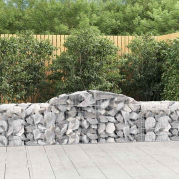 vidaXL Schanskorven 11 st gewelfd 300x50x60/80 cm, Verzenden, Nieuw
