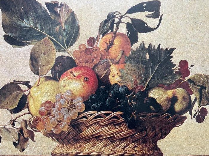 Caravaggio (after) - Canestra di Frutta - M&S licensed print, Antiquités & Art, Art | Objets design