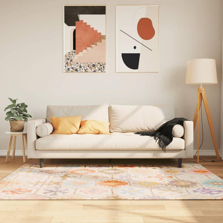 vidaXL Vloerkleed wasbaar 160x230 cm meerkleurig, Huis en Inrichting, Stoffering | Tapijten en Vloerkleden, Nieuw, Verzenden