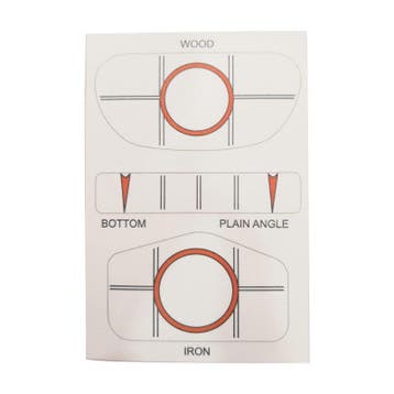 10 Golfclub Impact Stickers, Verzenden, Nieuw