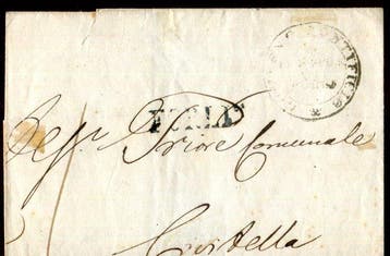 Anciens états italiens - États pontificaux 1852 - Lettre en, Timbres & Monnaies, Timbres | Europe | Italie