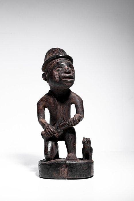 Standbeeld van een jager - Bakongo - DR Congo (Zonder, Antiek en Kunst, Kunst | Niet-Westerse kunst