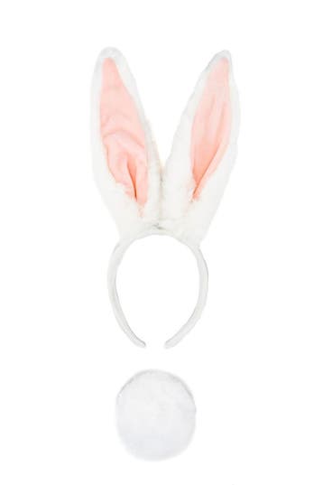 KIMU® Haarband Konijn Lange Oren Wit met Staart Diadeem Koni, Kleding | Dames, Ophalen of Verzenden, Nieuw