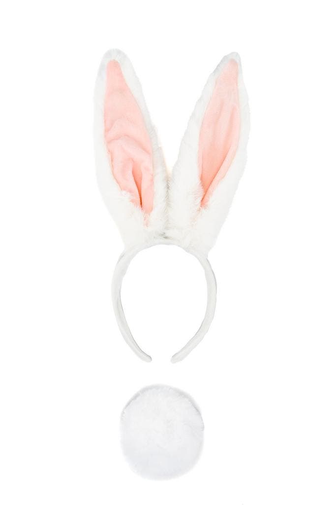 KIMU® Haarband Konijn Lange Oren Wit met Staart Diadeem Koni, Kleding | Dames, Carnavalskleding en Feestkleding, Nieuw, Ophalen of Verzenden