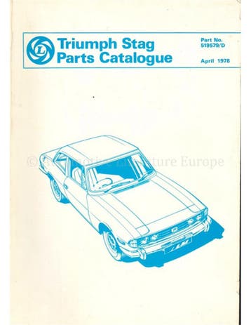 1978 TRIUMPH STAG ONDERDELENHANDBOEK ENGELS