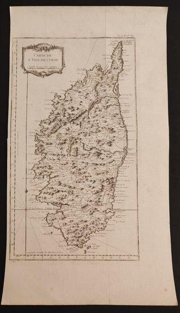 France - Corse; Jacques Nicolas Bellin (1703-1772) - Carte