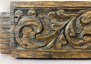 Paneel - langwerpig - Hout - Snijwerk