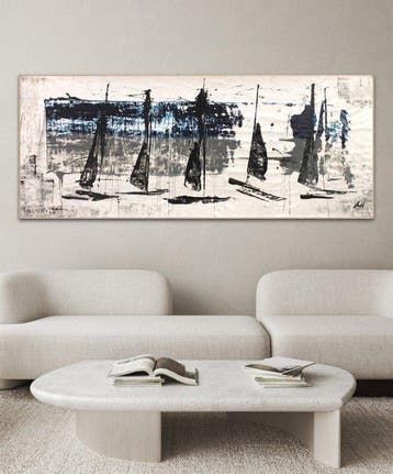 Giuseppe Panzica - Vol. 3662 - Regata - (80x200 XXL), Antiek en Kunst