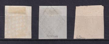 France 1849/1850 - Cérès 1ere série, N°3, 4 et 5 oblitérés, Postzegels en Munten, Gestempeld