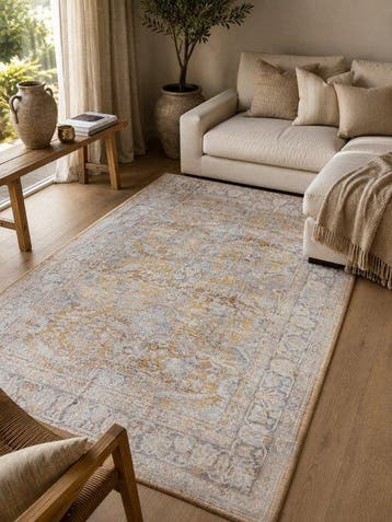 B2B Carpets - Green Village-5 Yellow – Vintage Design