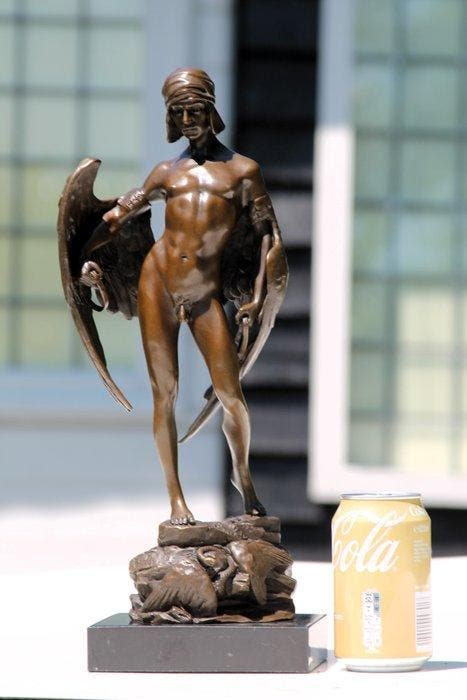 a. gilbert - sculptuur, icarus - 41 cm - Brons, Antiek en Kunst, Kunst | Designobjecten