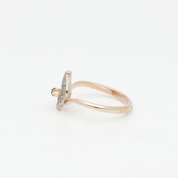 Sans prix de réserve - Bague - 14 carats Or rose, Or blanc