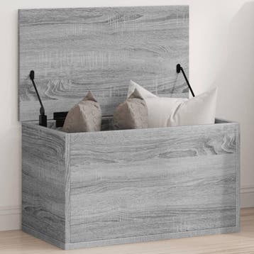 vidaXL Opbergbox 60x35x35 cm bewerkt hout grijs sonoma, Verzenden, Nieuw