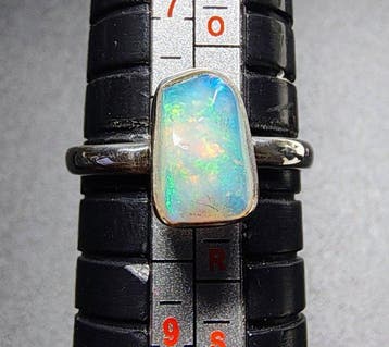 Ring van 925 zilver met natuurlijke onbewerkte Ethiopische, Verzamelen