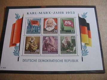 Duitse Democratische Republiek (DDR) - Marx Blokken postfris, Postzegels en Munten, Gestempeld