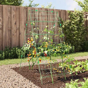 vidaXL Plantenklimrek A-frame 99x90x175,5 cm staal, Verzenden, Nieuw