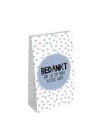 8x Blokzak maat L Bedankt dat jij op mijn feestje was! Blauw, Ophalen of Verzenden, Nieuw, Cadeauzakje