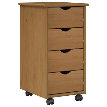 vidaXL Rollende kast 34 x 39 x 65,5 cm Massief vurenhout, Verzenden