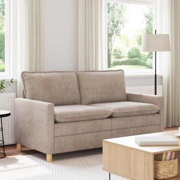 vidaXL bank / zetel Beige 156 x 81 x 87,5 cm Polyester, Verzenden