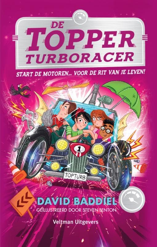 De Topper turboracer 9789048318162 David Baddiel, Boeken, Kinderboeken | Jeugd | 10 tot 12 jaar, Zo goed als nieuw, Verzenden