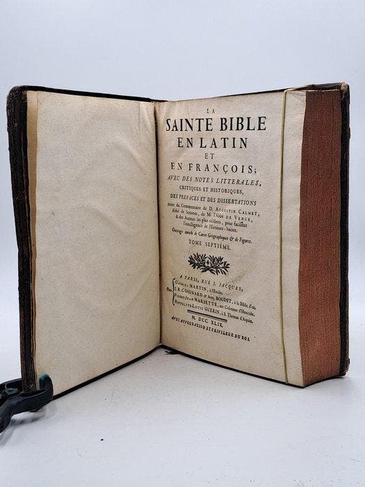 [BIBLE DE VENCE] - Dom Augustin Calmet - La Sainte Bible en, Antiek en Kunst, Antiek | Boeken en Manuscripten