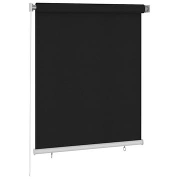vidaXL Rolgordijn voor buiten 125(B)x140(H) cm zwart, Huis en Inrichting, Verzenden, Nieuw