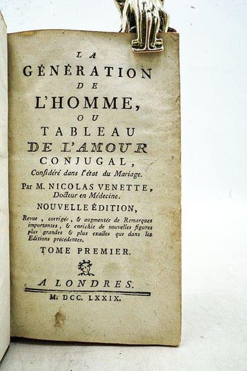 Nicolas Venette - La Génération de lHomme ou Tableau de