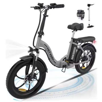 BK6 Elektrische Fiets - 20 Opvouwbare Smart Fatbike - 250W, Fietsen en Brommers, Verzenden, Nieuw, HITWAY