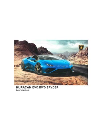 2020 LAMBORGHINI HURACÁN EVO RWD SPYDER INSTRUCTIEBOEKJE