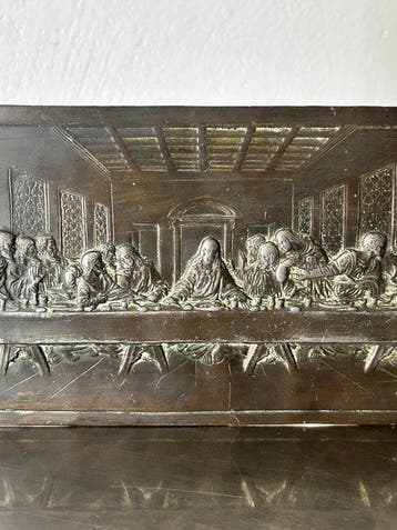 Na Leonardo da Vinci - Het Laatste Avondmaal - 20,6 x 11,4, Antiek en Kunst