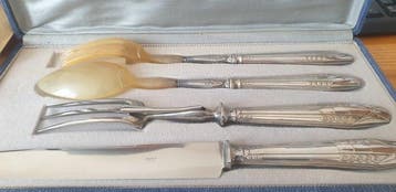 Tafelservies (4) - Zilver, Hoorn, Staal, Antiek en Kunst