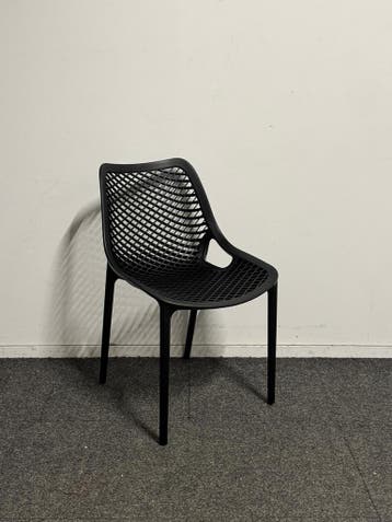 Kantinestoel Airlight - Kunststof - Zwart, Vergader- of Presentatieruimte, Ophalen of Verzenden, Gebruikt, Stoel