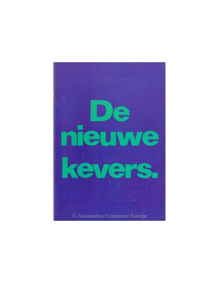 1968 VOLKSWAGEN KEVER BROCHURE NEDERLANDS, Boeken, Auto's | Folders en Tijdschriften