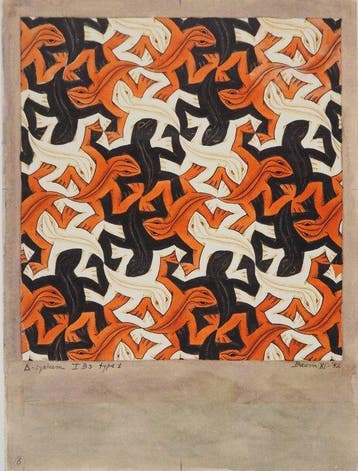 M.C. Escher (1898-1972) - Lézards entremêlés