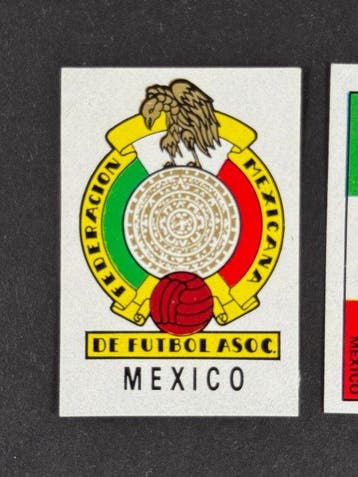 1970 Panini Mexico 70 World Cup, - Badge & Flag: Mexico - 2