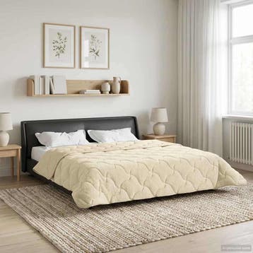 vidaXL Zomer Deken Crème 200 x 200 cm Microvezel en Teddy, Verzenden, Nieuw