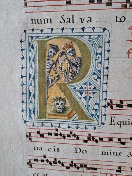 Anon. - Manuscript; Hymnarius with 186 hand-painted initials, Collections, Cinéma & Télévision