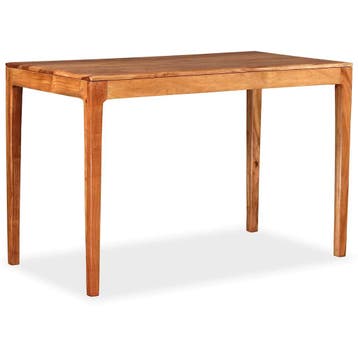 vidaXL Eettafel 118x60x76 cm massief hout, Maison & Meubles, Verzenden