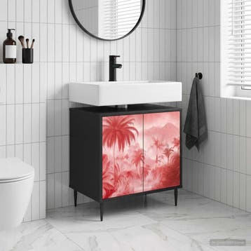 vidaXL Badkamerkast AACHEN Zwart eiken 60 x 40 x 61 cm, Verzenden