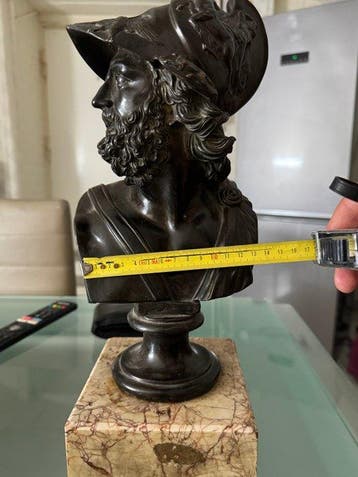 Beeld, Mezzo busto del XIX secolo - 36 cm - Gepatineerd