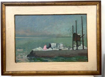 Aldo Carpi (1886-1973) - La coppia sul molo, Antiek en Kunst