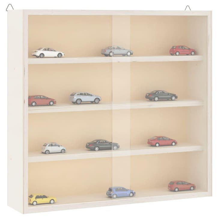 vidaXL Houten verzamelvitrine met deuren 40x8,5x37 cm, Maison & Meubles, Armoires | Armoires murales, Envoi