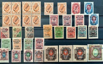Rusland 1863/1898 - Mooie gelegenheid in 5 plakkaarten,, Postzegels en Munten, Gestempeld