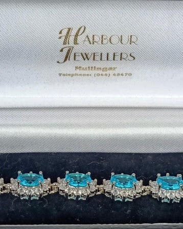 Zonder minimumprijs - Armband Zilver - 21.60ct. tw. Topaas -, Nieuw