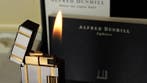 Dunill - Two-Tone Vertical Lines Pattern Rollagas Lighter -, Nieuw