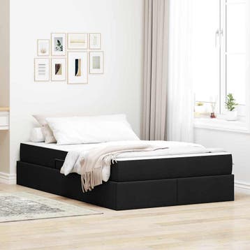 vidaXL Opbergbed met matras met matras Zwart 120 x 200 cm, Verzenden, Nieuw