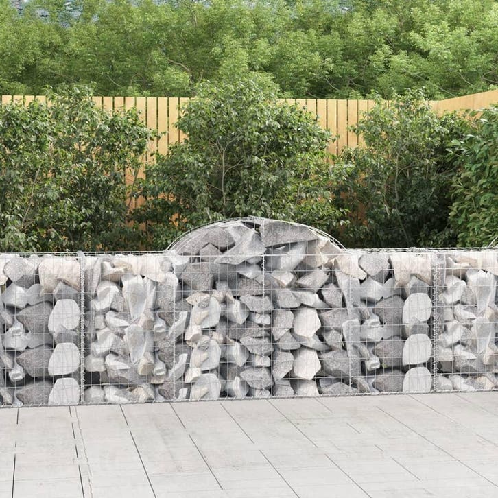 vidaXL Schanskorven 3 st gewelfd 200x50x80/100 cm, Tuin en Terras, Bloempotten, Nieuw, Verzenden