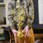 Kaarsenhouder (2) - Verguld brons - Gepolijst, Antiek en Kunst